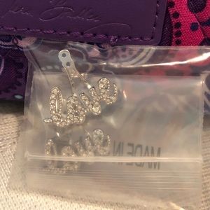 Origami owl love earring dangle